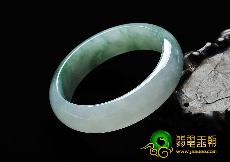 冰种飘花缅甸翡翠A货手镯（56.6mm）