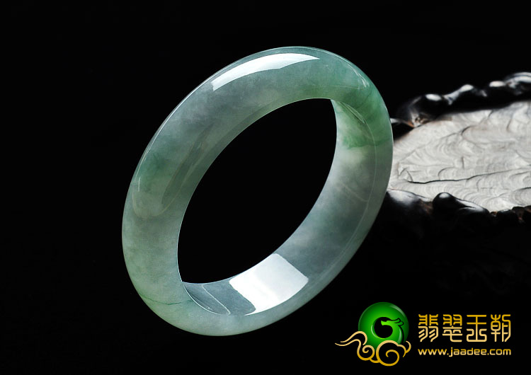 冰种飘花缅甸翡翠A货手镯（57mm）