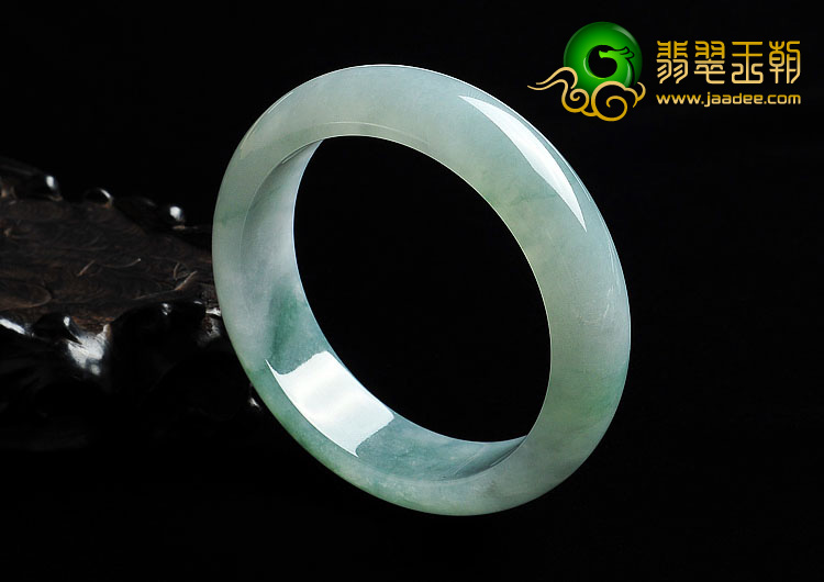 冰种飘花缅甸翡翠A货手镯（57mm）