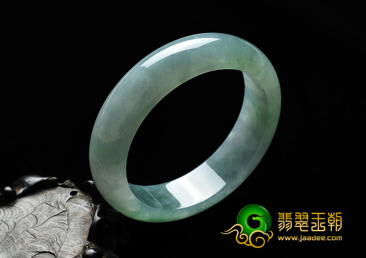 冰种飘花缅甸翡翠A货手镯（57mm）