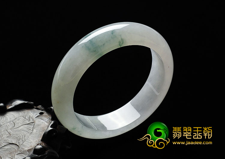 冰种飘花缅甸翡翠A货手镯（56.4mm）