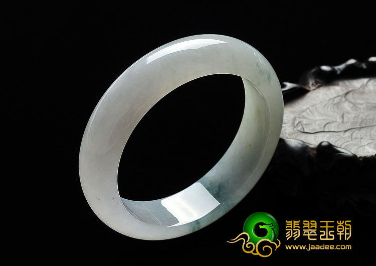 冰种飘花缅甸翡翠A货手镯（56.4mm）