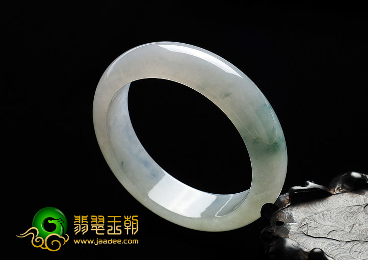 冰种飘花缅甸翡翠A货手镯（56.4mm）