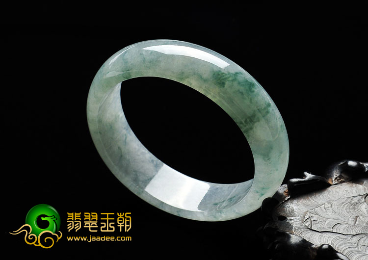 冰种飘花缅甸翡翠A货贵妃镯（60.7mm-55mm）