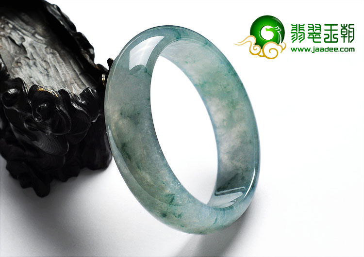 冰种飘花缅甸翡翠A货手镯（58mm）