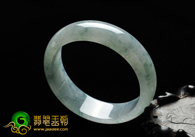 冰种飘花缅甸翡翠A货手镯（58mm）