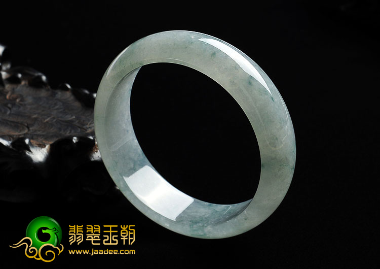 冰种飘花缅甸翡翠A货手镯（58mm）
