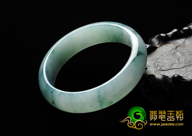 冰种飘花缅甸翡翠A货手镯（58.3mm）