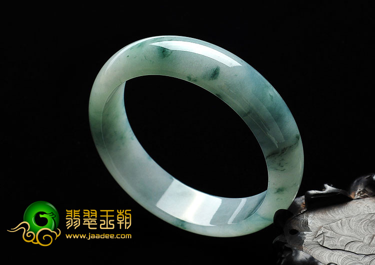 冰种飘花缅甸翡翠A货手镯（58.3mm）