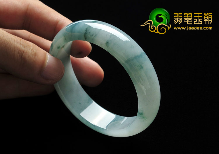 冰种飘花缅甸翡翠A货手镯（58.3mm）
