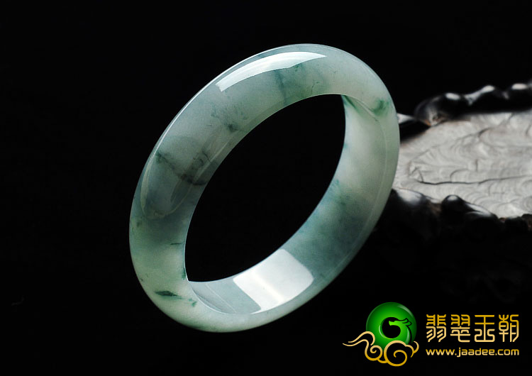 冰种飘花缅甸翡翠A货手镯（58.3mm）