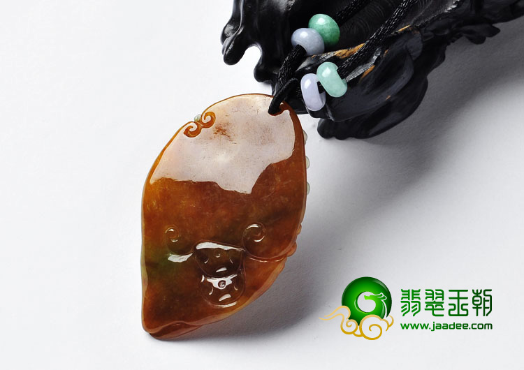糯冰种晴水褐翡缅甸翡翠A货龙行如意挂件