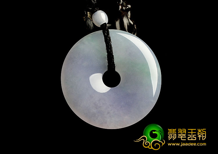 糯冰种春带彩缅甸翡翠A货平安扣挂件