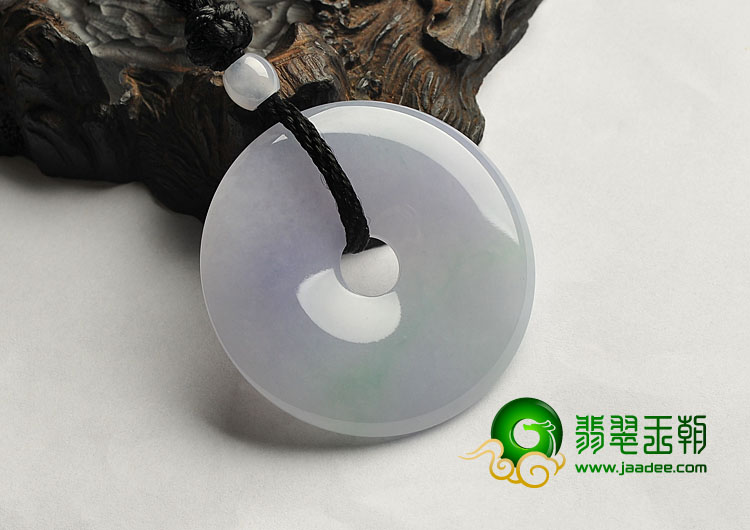 糯冰种春带彩缅甸翡翠A货平安扣挂件