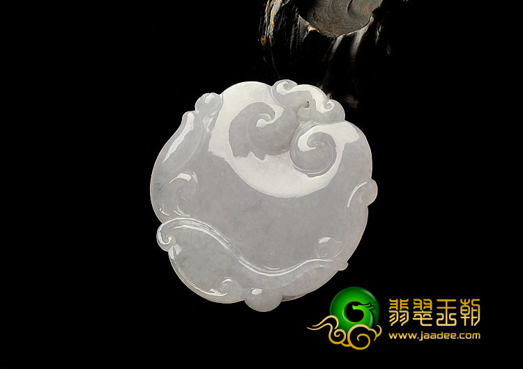 糯冰种紫罗兰缅甸翡翠A货神龙戏珠挂件