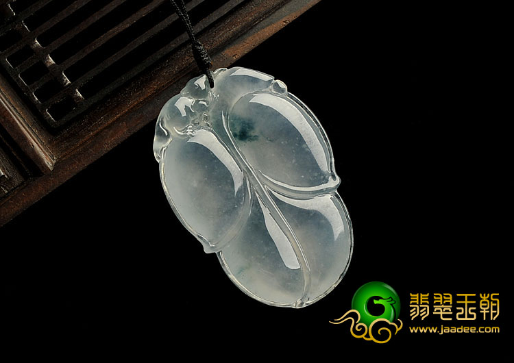 冰种晴水飘花缅甸翡翠A货叶子挂件