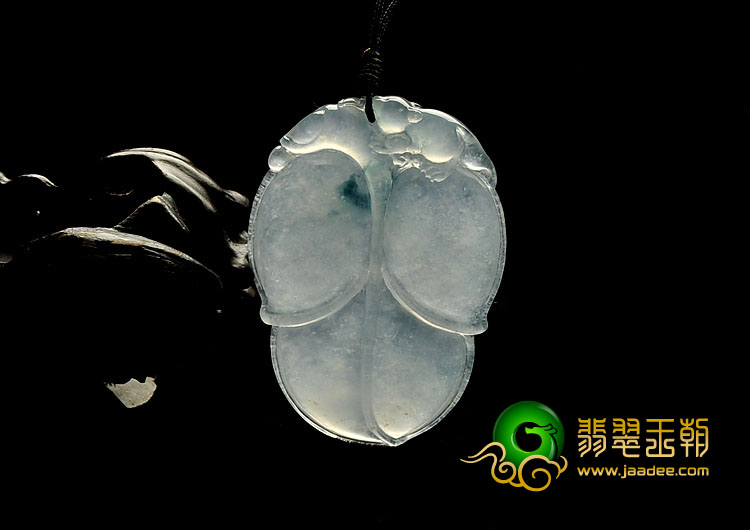 冰种晴水飘花缅甸翡翠A货叶子挂件