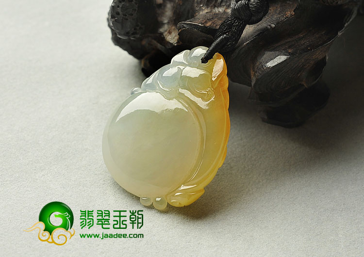 冰种黄翡缅甸翡翠A货有求必应挂件