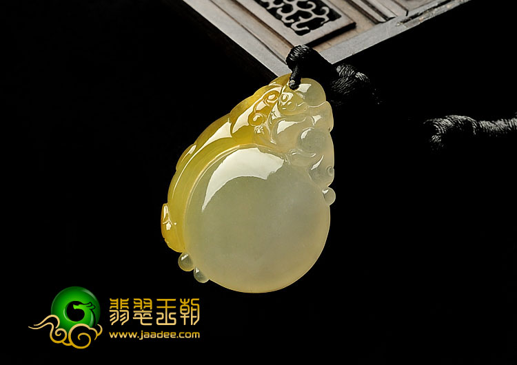 冰种黄翡缅甸翡翠A货有求必应挂件
