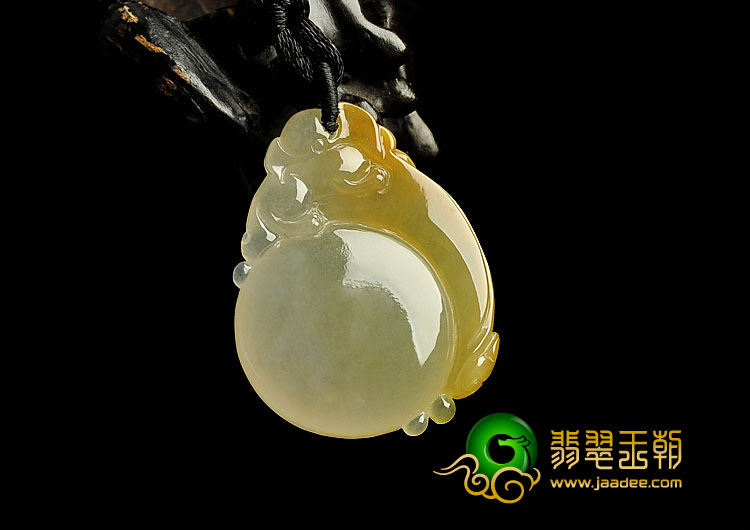 冰种黄翡缅甸翡翠A货有求必应挂件