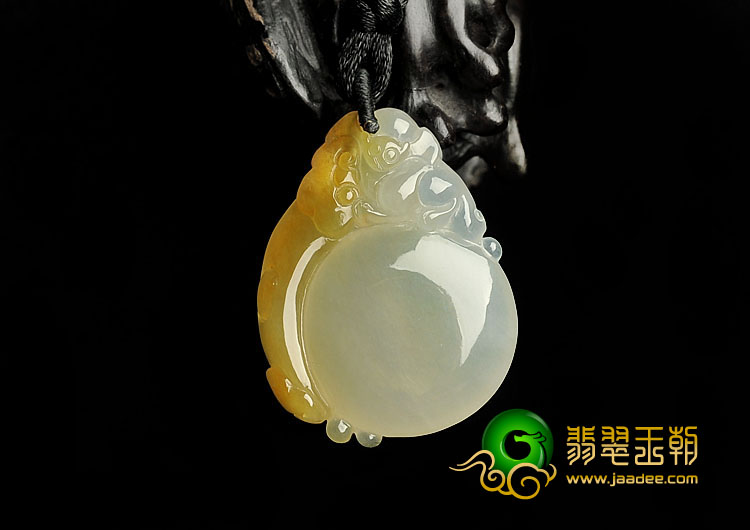 冰种黄翡缅甸翡翠A货有求必应挂件