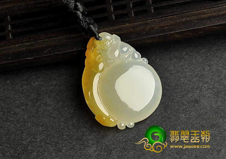 冰种黄翡缅甸翡翠A货有求必应挂件