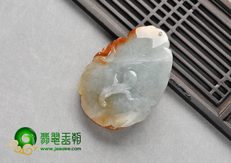 (超值推荐)糯冰种红黄翡缅甸翡翠A货金玉满堂挂件