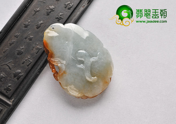 (超值推荐)糯冰种红黄翡缅甸翡翠A货金玉满堂挂件