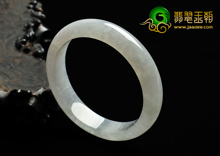 冰种淡晴水缅甸翡翠A货手镯（63.6mm ）