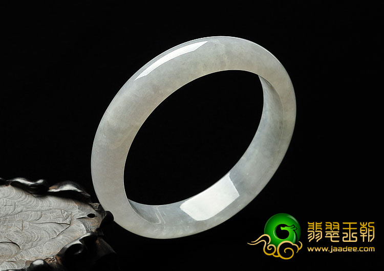 冰种淡晴水缅甸翡翠A货手镯（63.6mm ）