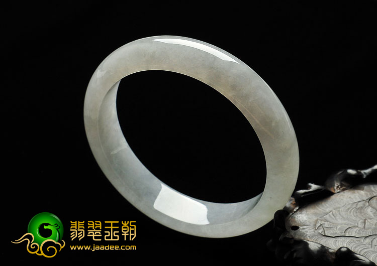 冰种淡晴水缅甸翡翠A货手镯（63.6mm）