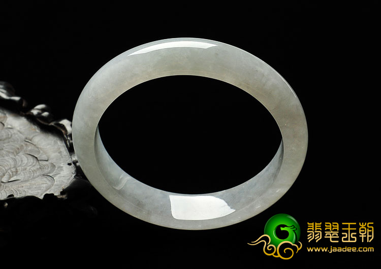 冰种淡晴水缅甸翡翠A货手镯（63.6mm）
