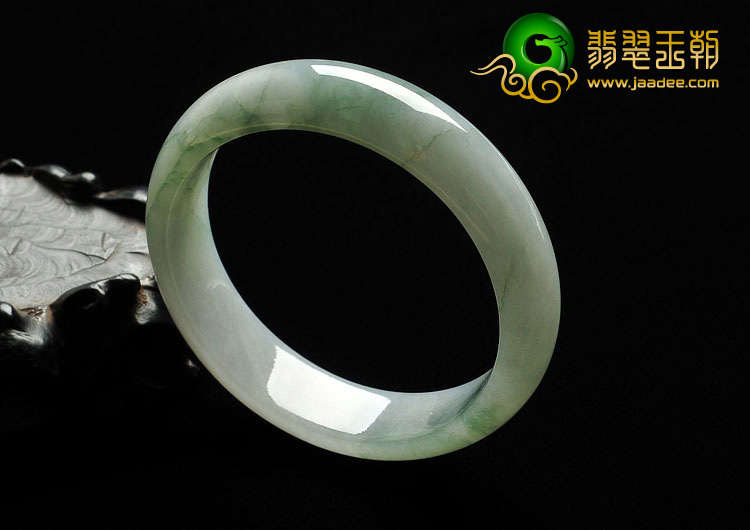 糯冰种飘花缅甸翡翠A货手镯（57.7mm）