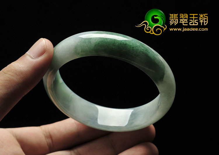 糯冰种飘花缅甸翡翠A货手镯（57.6mm）