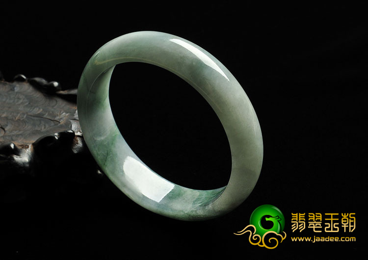 糯冰种飘花缅甸翡翠A货手镯（57.6mm）