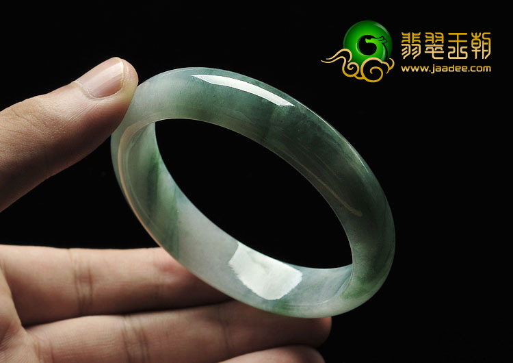 糯冰种飘花缅甸翡翠A货手镯（57.4mm）
