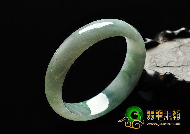 糯冰种飘花缅甸翡翠A货手镯（54.4mm）