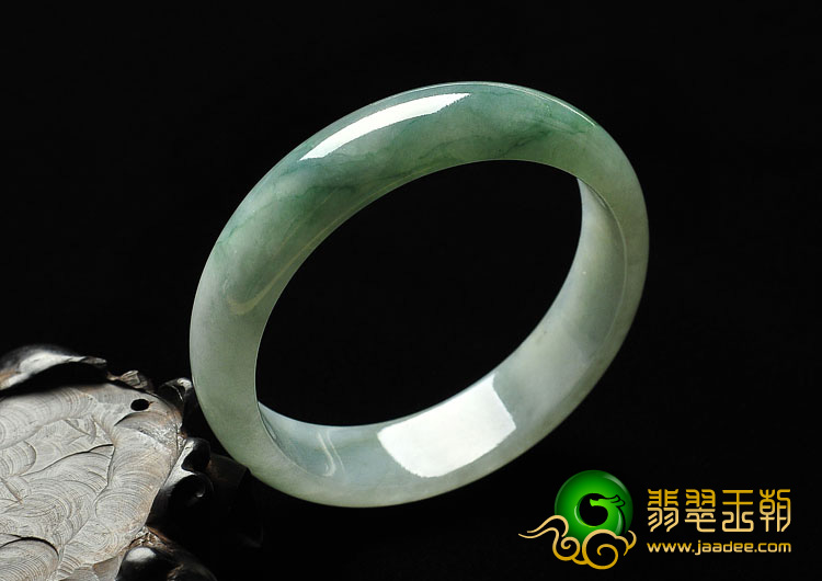 糯冰种飘花缅甸翡翠A货手镯（54.4mm）