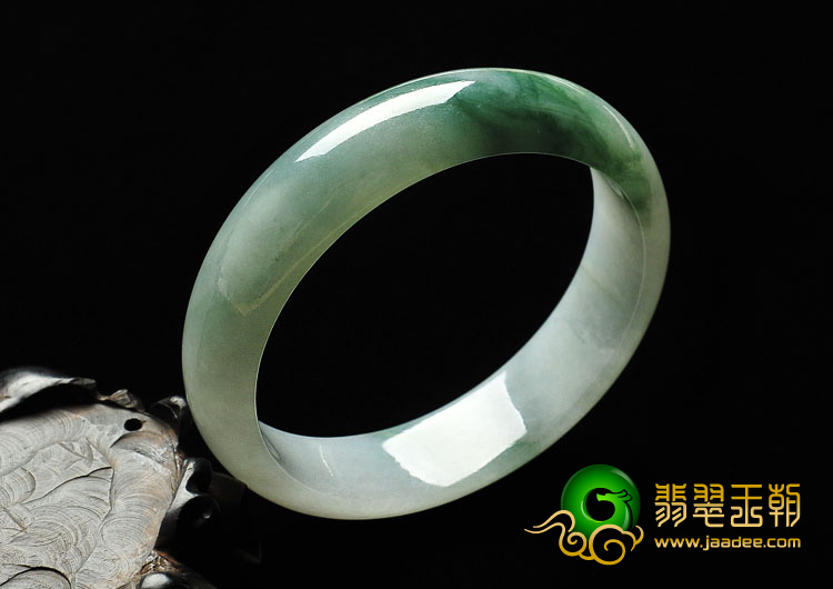 糯冰种飘花缅甸翡翠A货手镯（58.2mm）