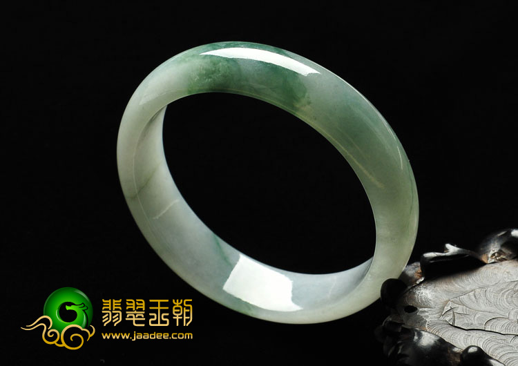 糯冰种飘花缅甸翡翠A货手镯（58.2mm）