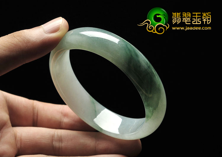 糯冰种飘花缅甸翡翠A货手镯（58.2mm）