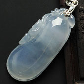 糯冰种晴水缅甸翡翠A货福瓜挂件