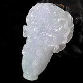 糯冰种晴水缅甸翡翠A货白菜挂件