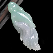 糯冰种晴水缅甸翡翠A货人生如意挂件