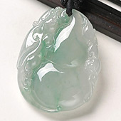 糯冰种晴水缅甸翡翠A货福禄寿挂件