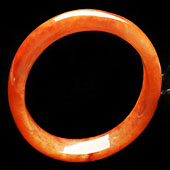 糯冰种红黄翡缅甸翡翠A货贵妃镯（53.4-48.7mm）