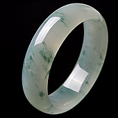 糯冰种飘花缅甸翡翠A货手镯（56.6mm）