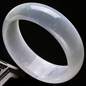 糯冰种紫罗兰缅甸翡翠A货手镯（58mm）
