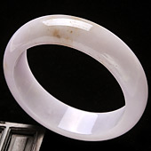 糯冰种春色缅甸翡翠A货手镯（53.4mm）