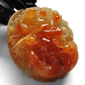 糯冰种红黄翡缅甸翡翠A货玉鼠运财挂件